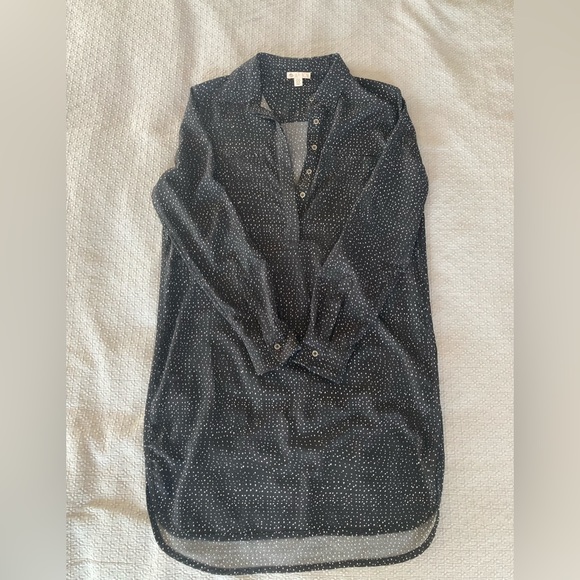 Lila Rose Polka Dot Long Sleeve Shirtdress M - Picture 14 of 15